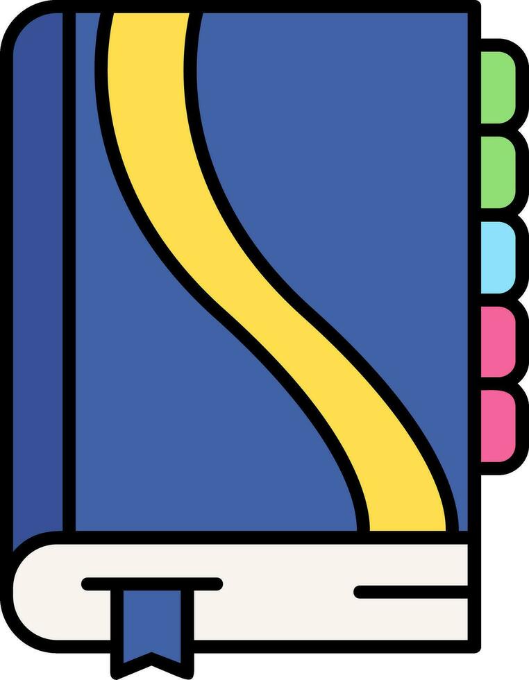 Agenda Line Filled Icon vector
