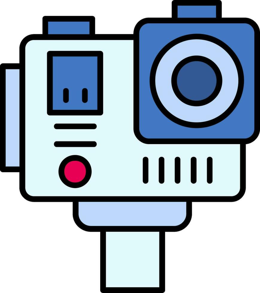 Action camera Line Filled Icon vector