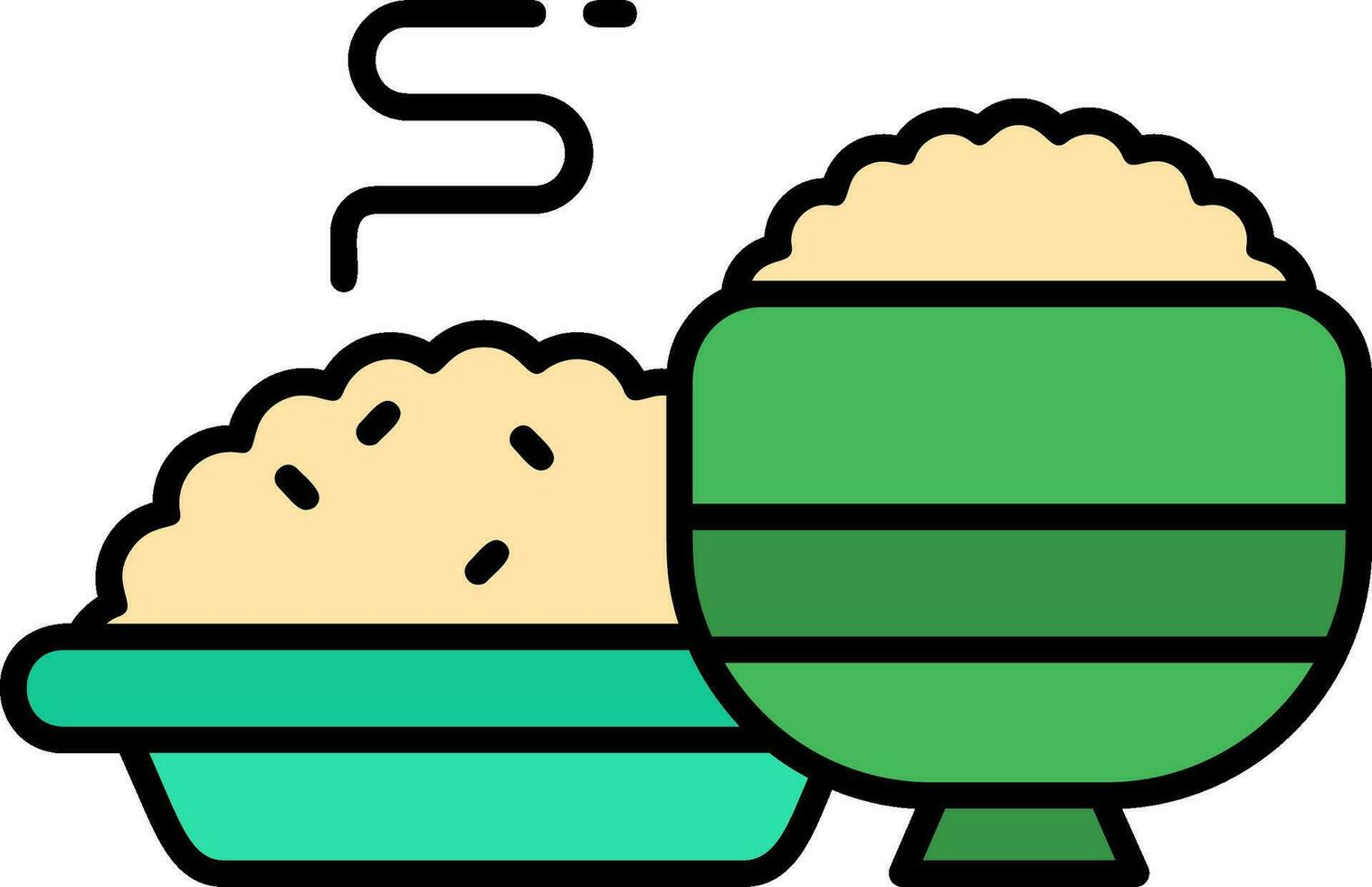 Meal Line Filled Icon vector