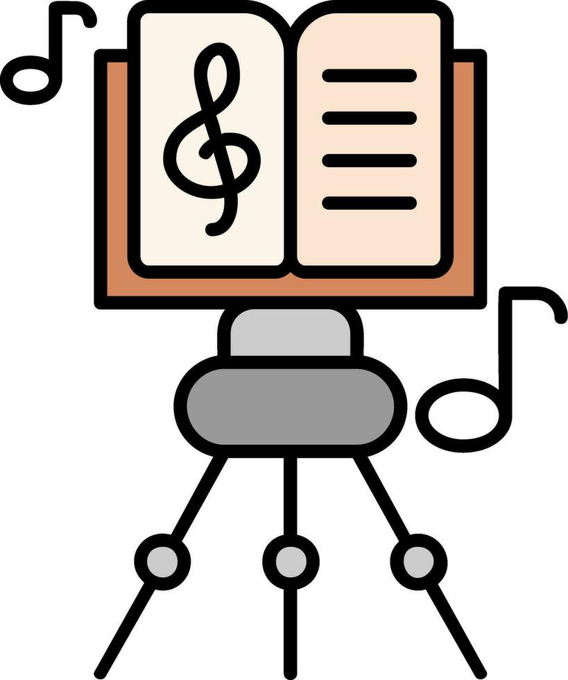 Music score Line Filled Icon vector