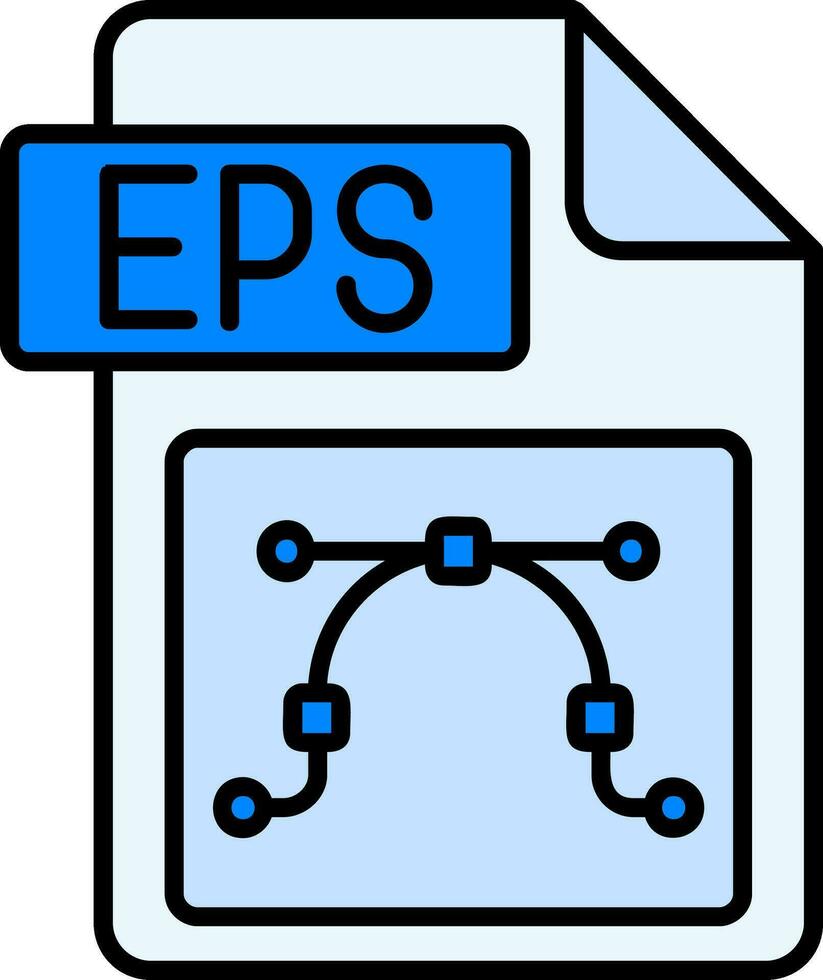 Eps file format Line Filled Icon vector