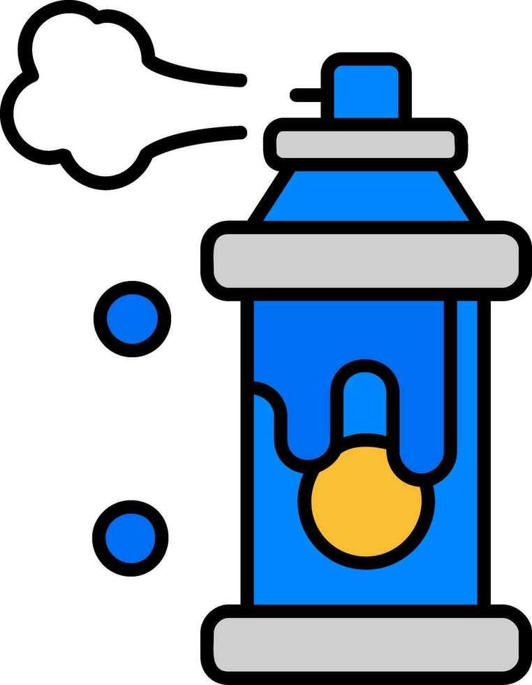 Spray Line Filled Icon vector