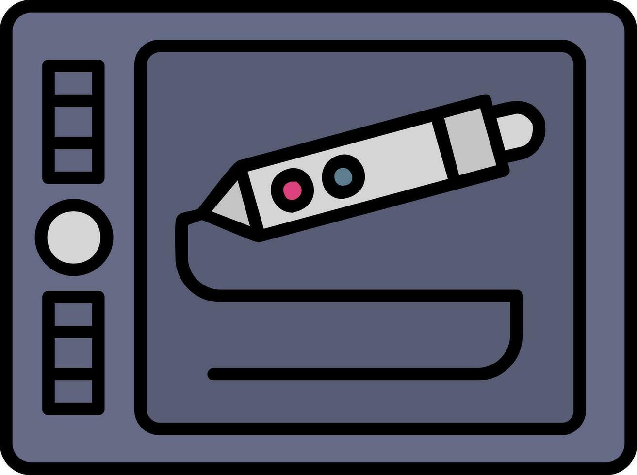 Graphic tablet Line Filled Icon vector