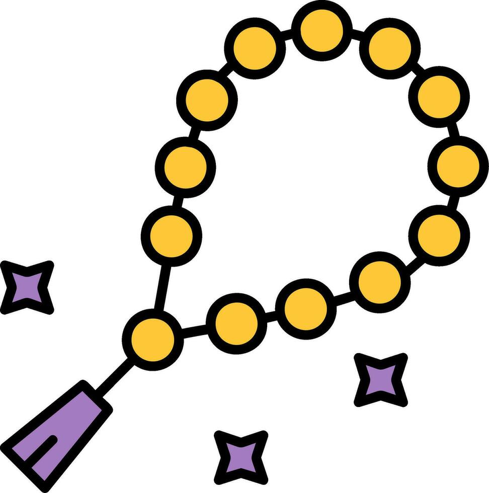 Beads Line Filled Icon vector
