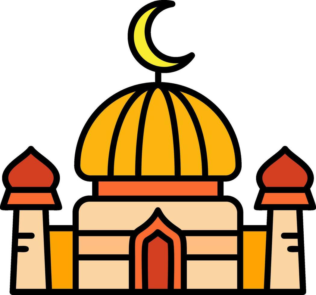 Dome Line Filled Icon vector