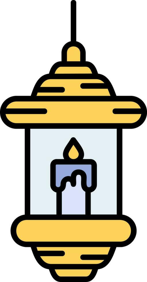 velas línea lleno icono vector