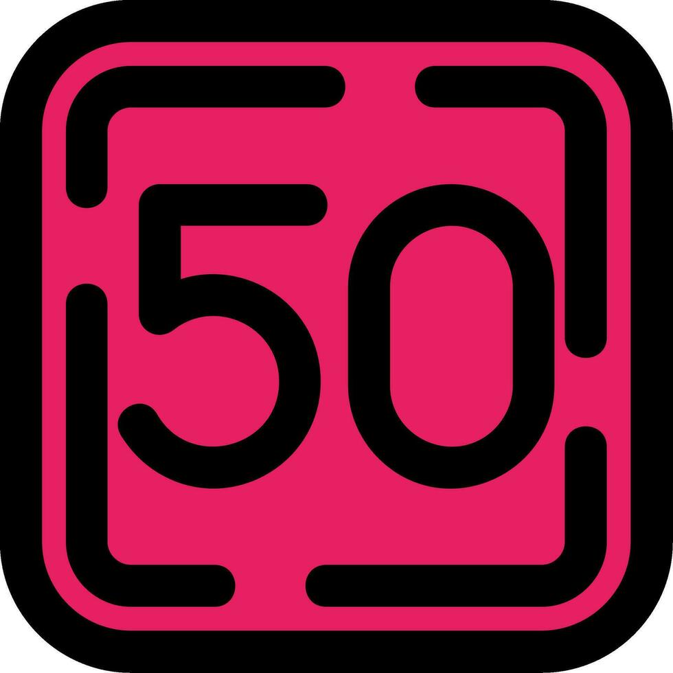 Fifty Line Filled Icon vector