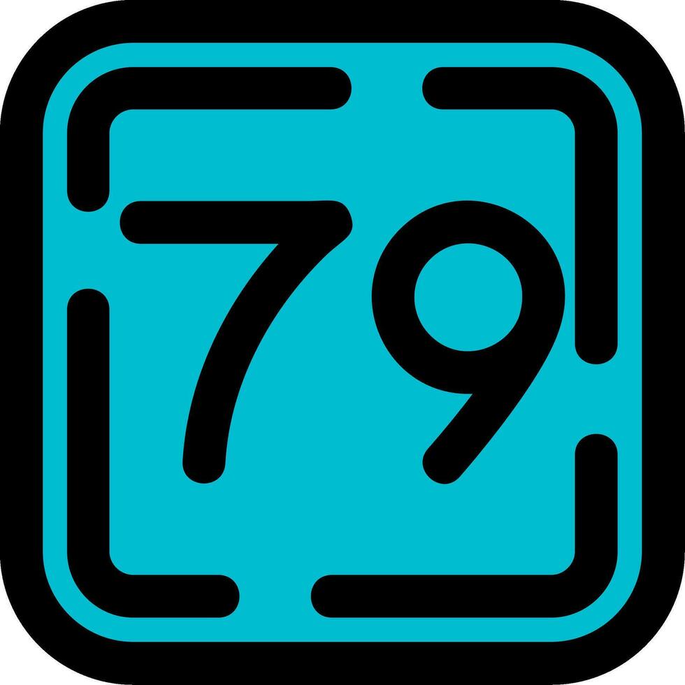 Seventy Nine Line Filled Icon vector