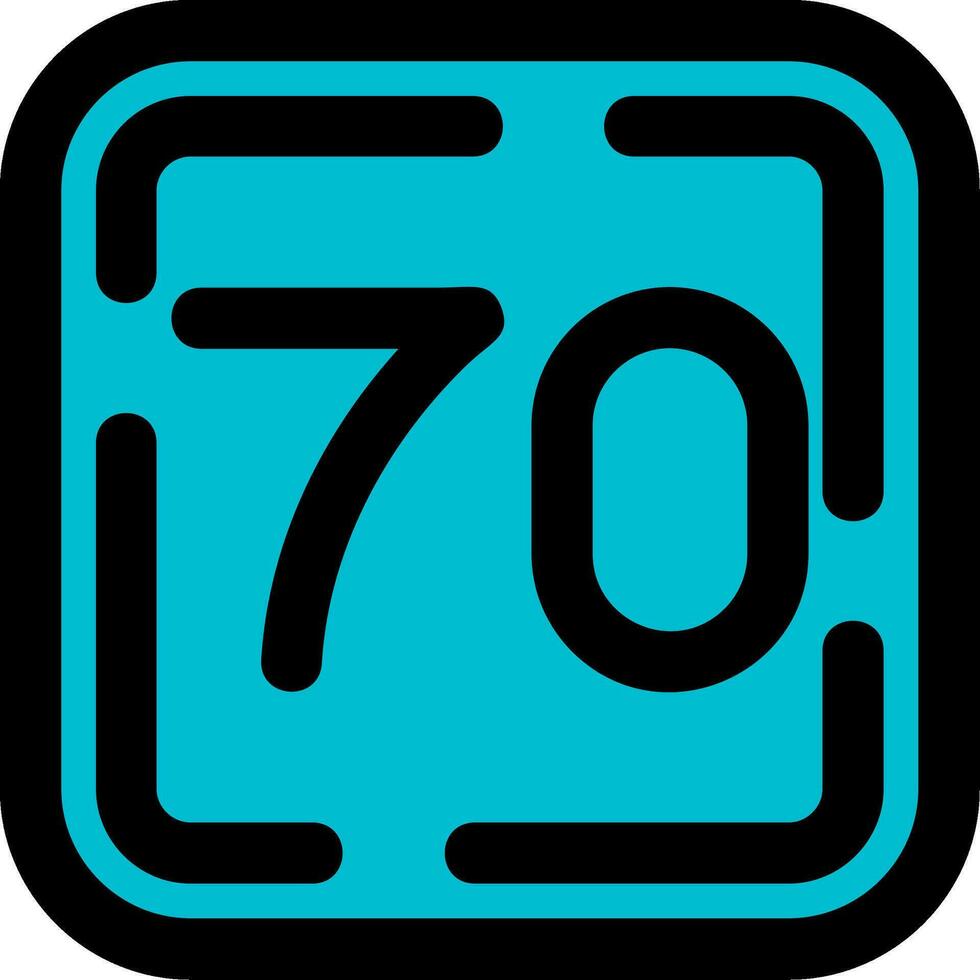 Seventy Line Filled Icon vector