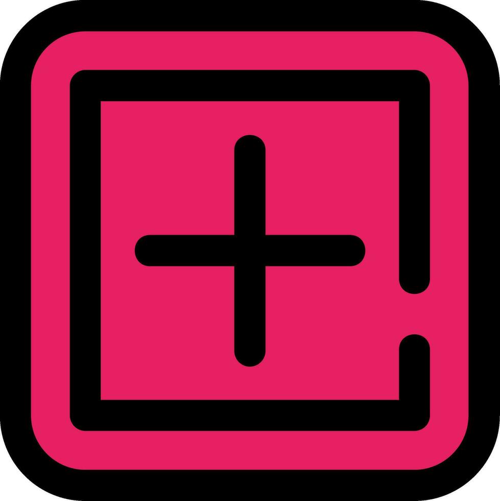 Add square Line Filled Icon vector