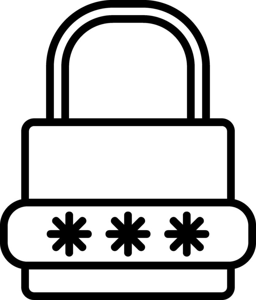 Lock Line Icon vector