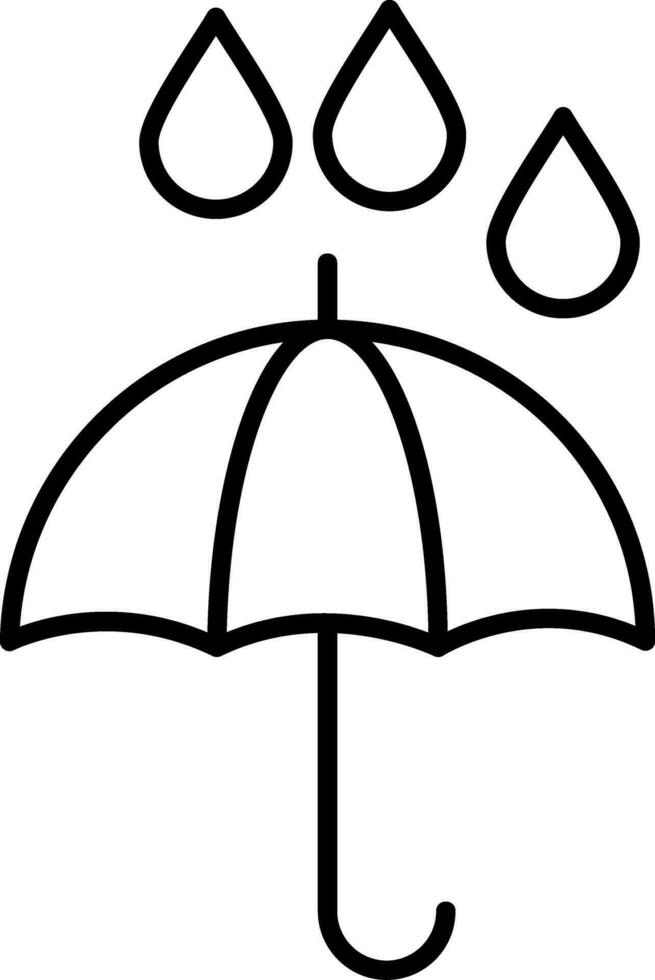 Umbrella Line Icon vector