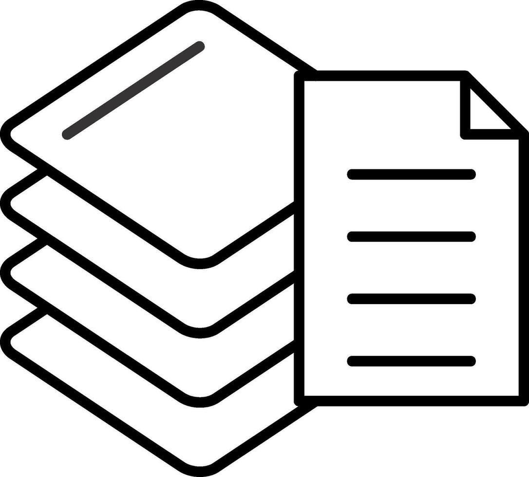 Stacks Line Icon vector