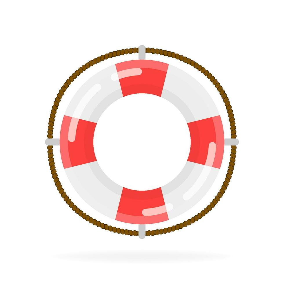 On white background, isolated object. App icon lifebuoy. Different marine buoys. vector