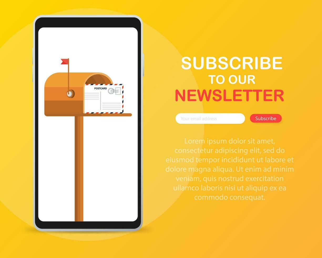 Subscribe Now For Our Newsletter. Subscribe Button Template. vector