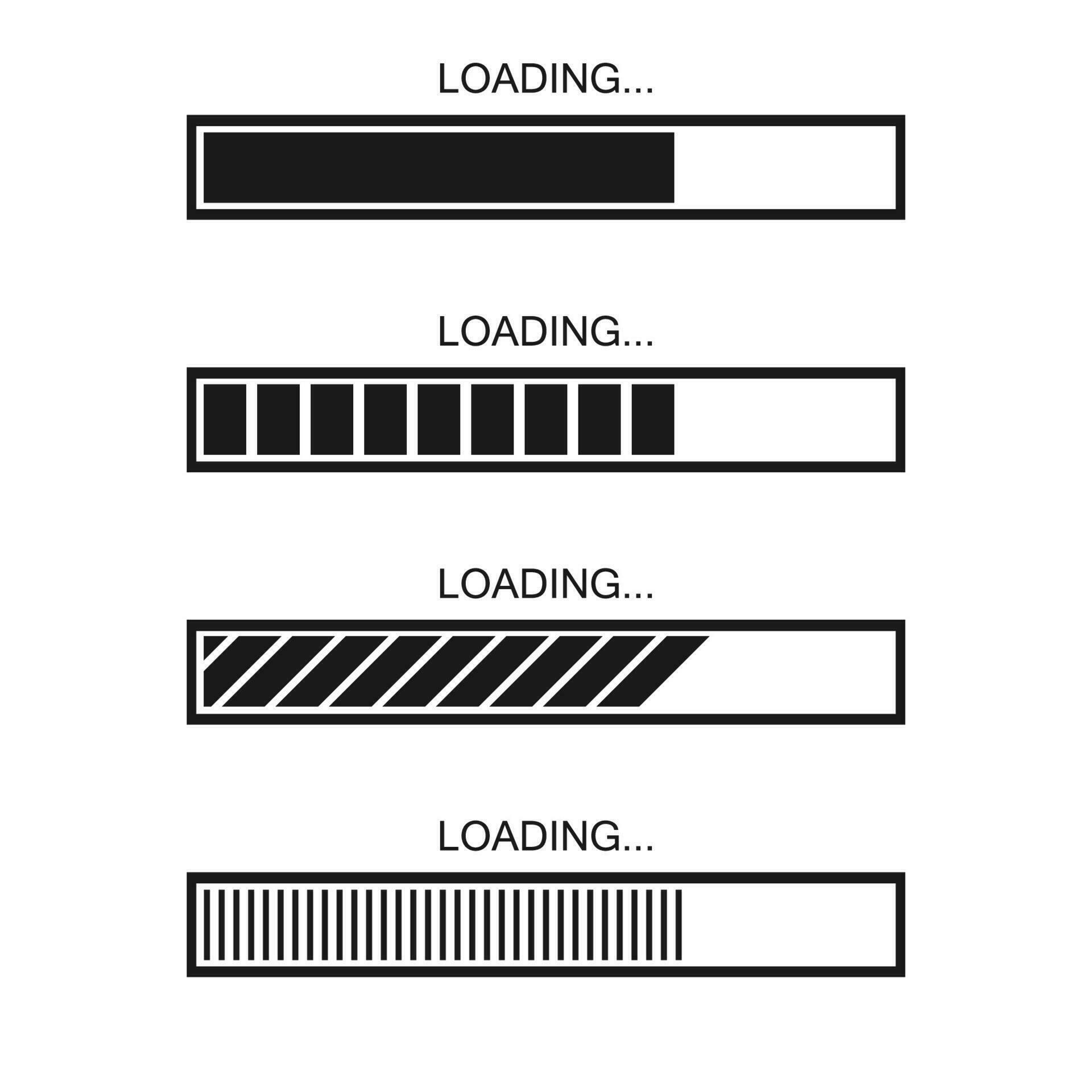 Vector progress loading bar set. Process indicator. 36623456 Vector Art ...