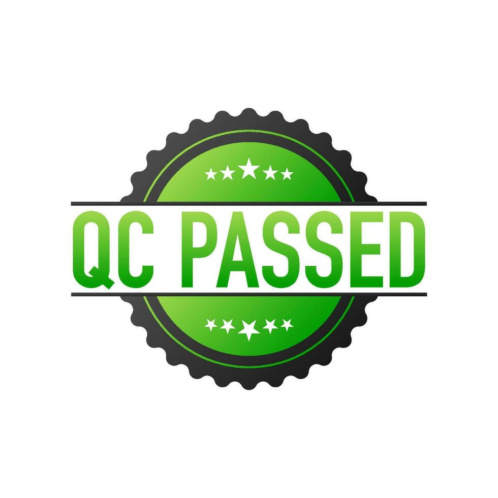 Qc passed, great design for any purposes. Qc passed. Vector illustration. Tick icon. Tick icon