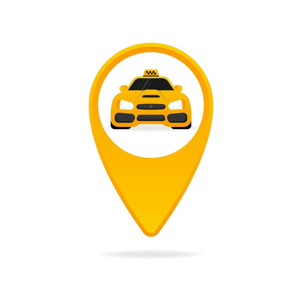3d character taxi on light background. Cartoon yellow icon on black background. Business vector icon. Business concept
