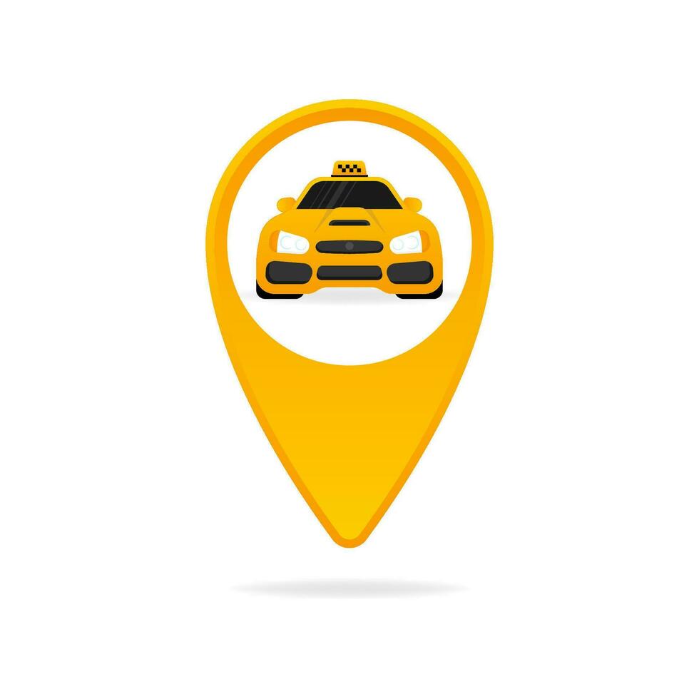 3d character taxi on light background. Cartoon yellow icon on black background. Business vector icon. Business concept