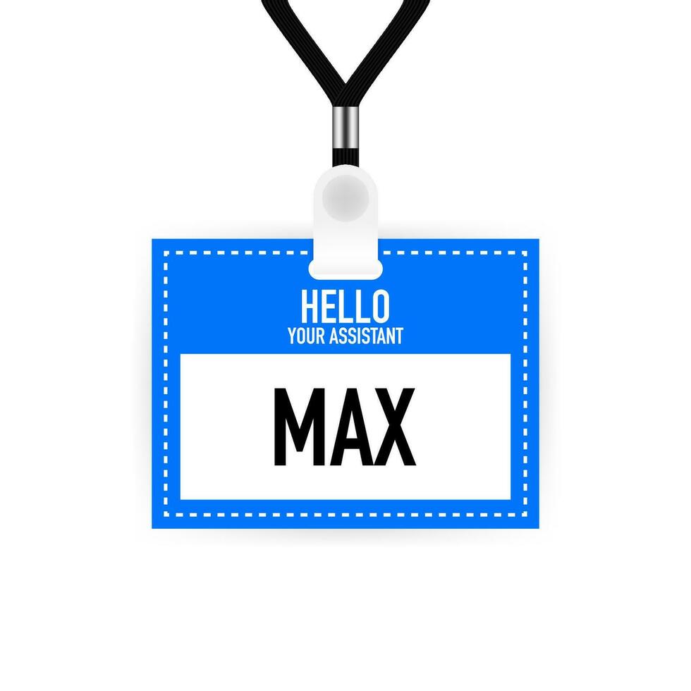 Vector name tag icons - identity badge symbol.