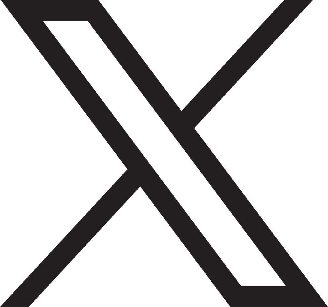 Social Media X Logo Black and White PNG