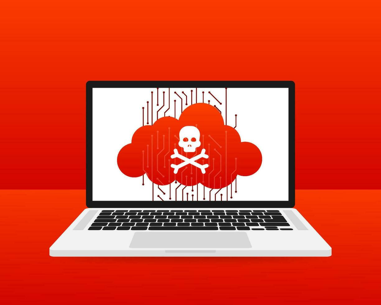 Virus cloud. Searching virus. Microbe icon. Cyber secure vector