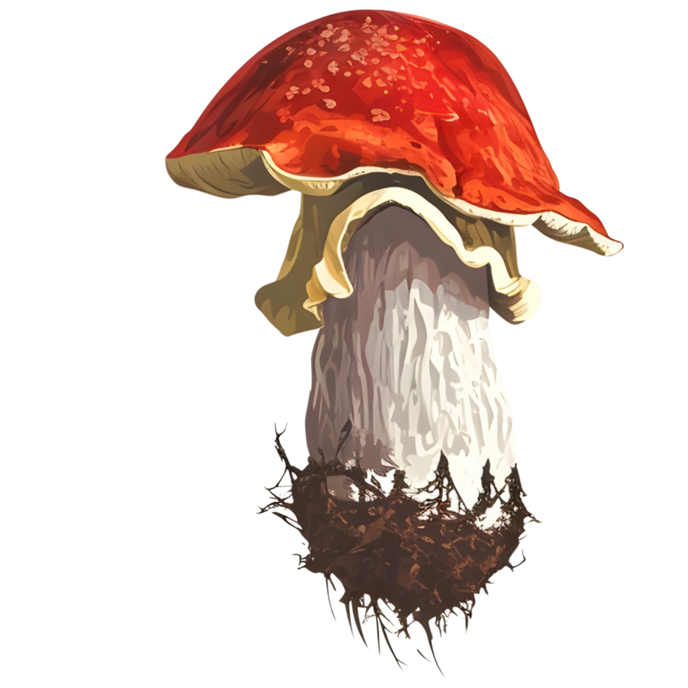 AI generated Mushroom With root png