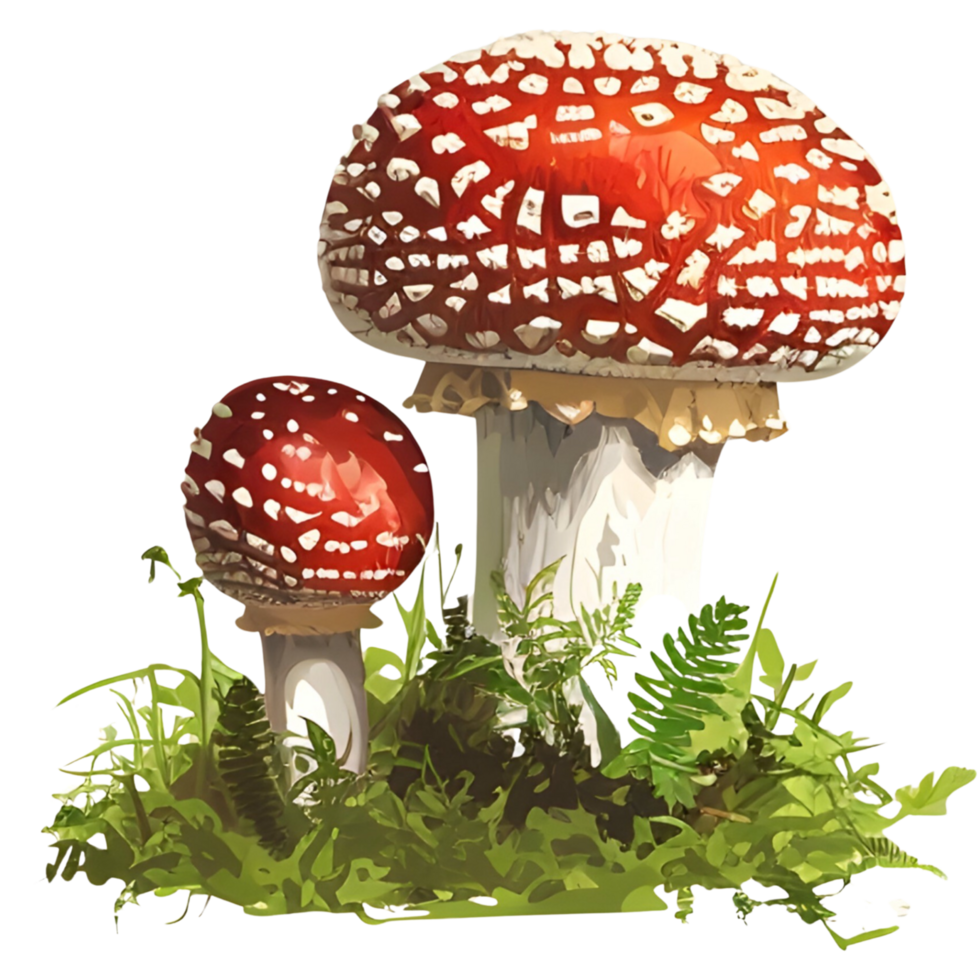 AI generated Mushroom With root png