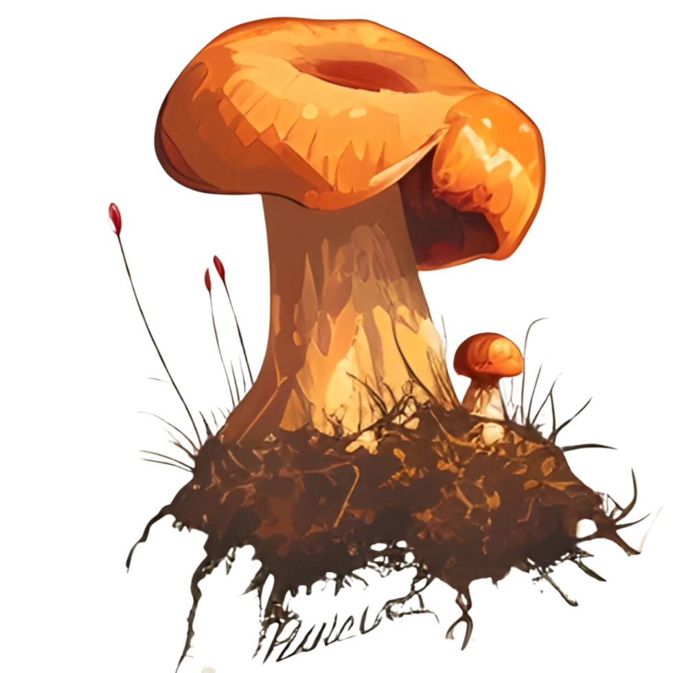 AI generated Mushroom With root png