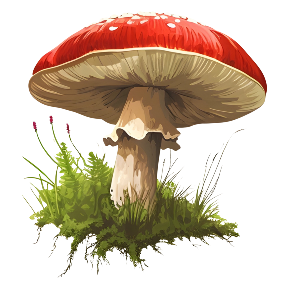 AI generated Mushroom With root png