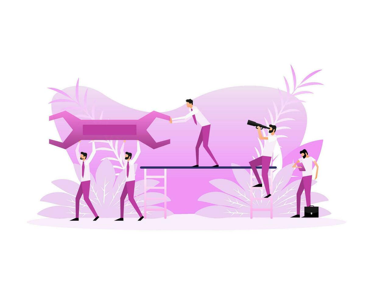Under construction website page. Web Page Under. Vector illustration.