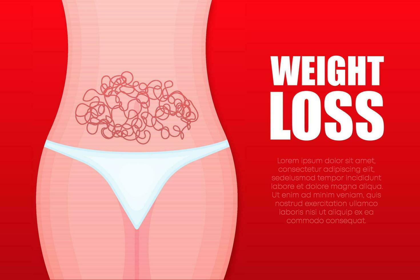 Weight loss challenge. Diet theme. Vector stock illustration.