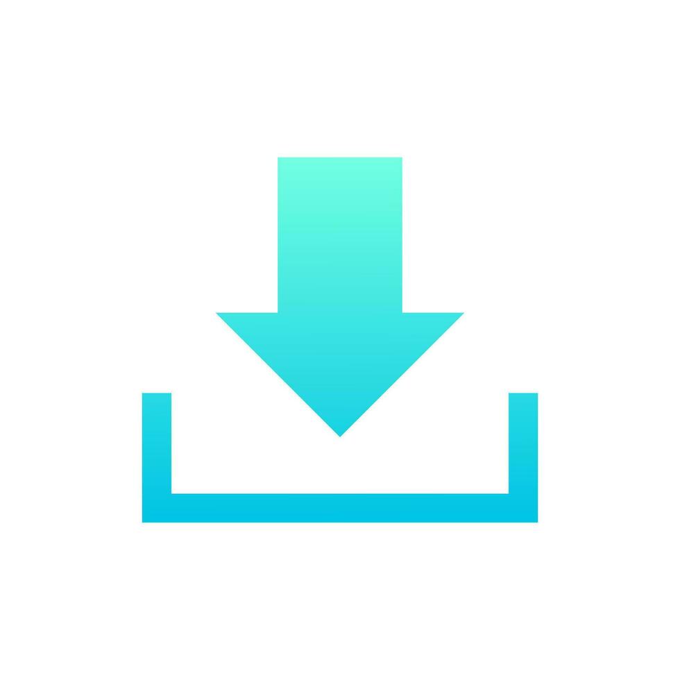 Download icon. Load symbol. Vector illustration in flat style.