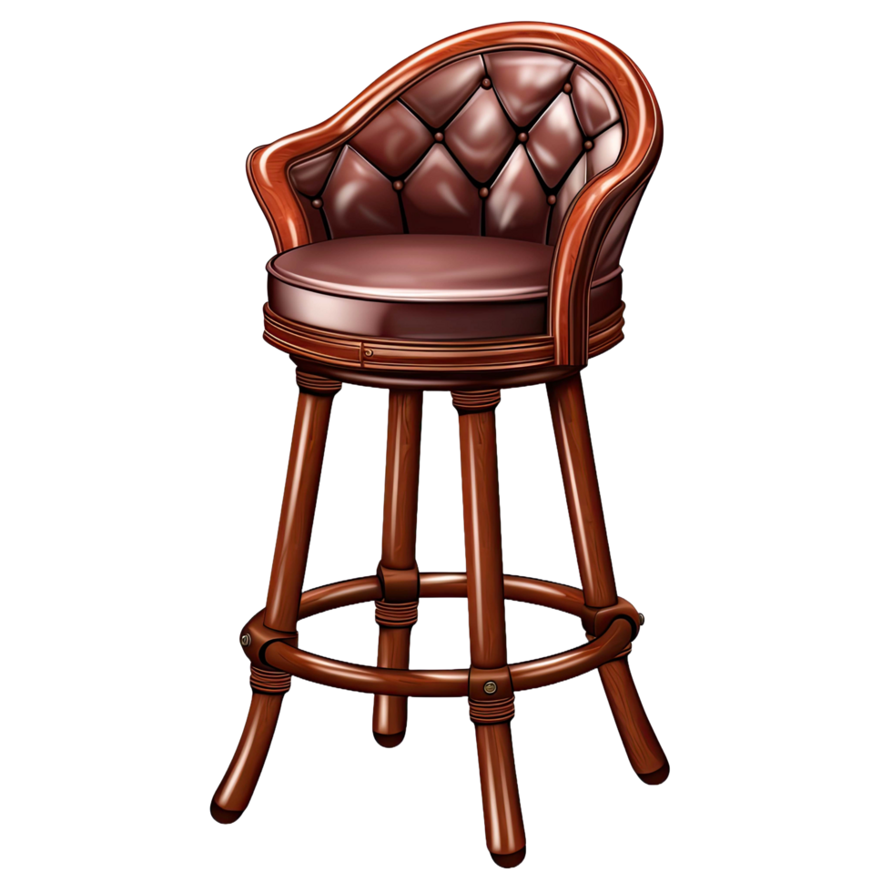 AI generated Bar stool isolated on a transparent background png