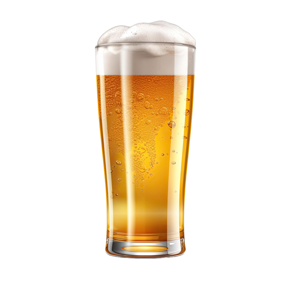 ai generado cerveza aislado en transparente antecedentes png