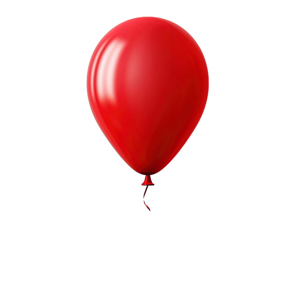 AI generated Red Balloon isolated on transparent background png