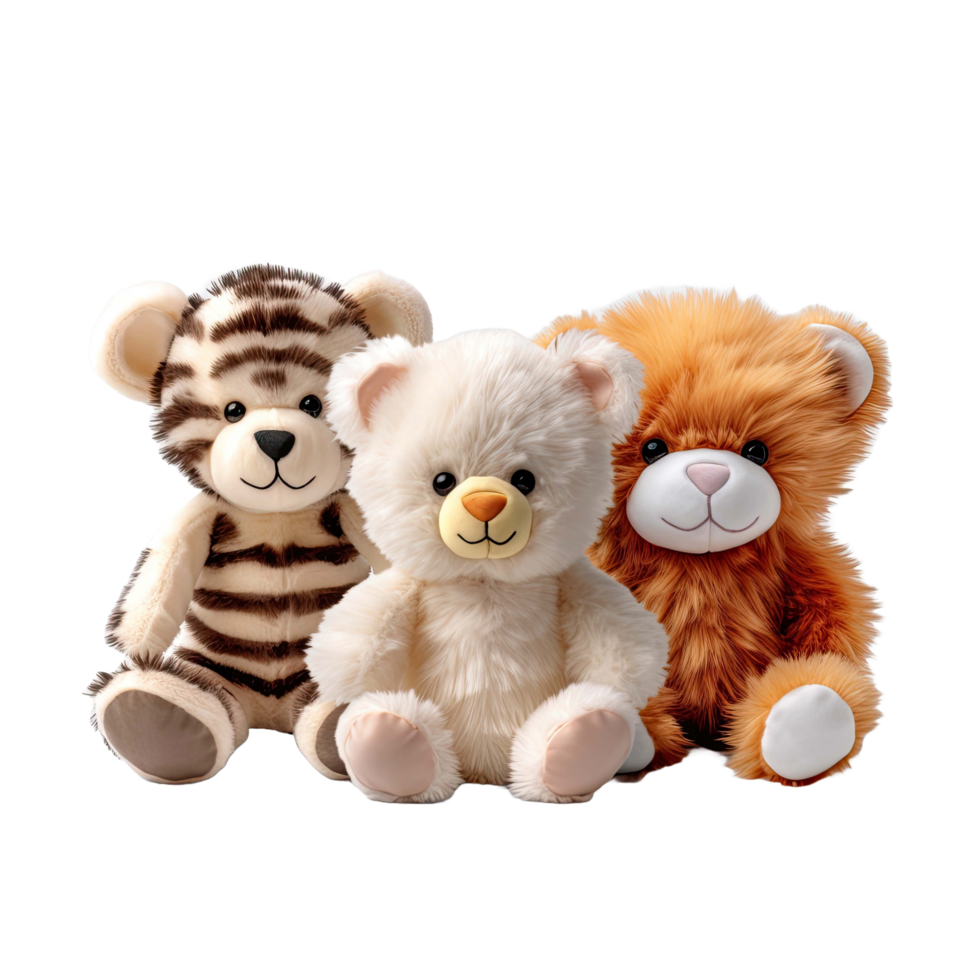 AI generated Bear Plush Toy on transparent background. png