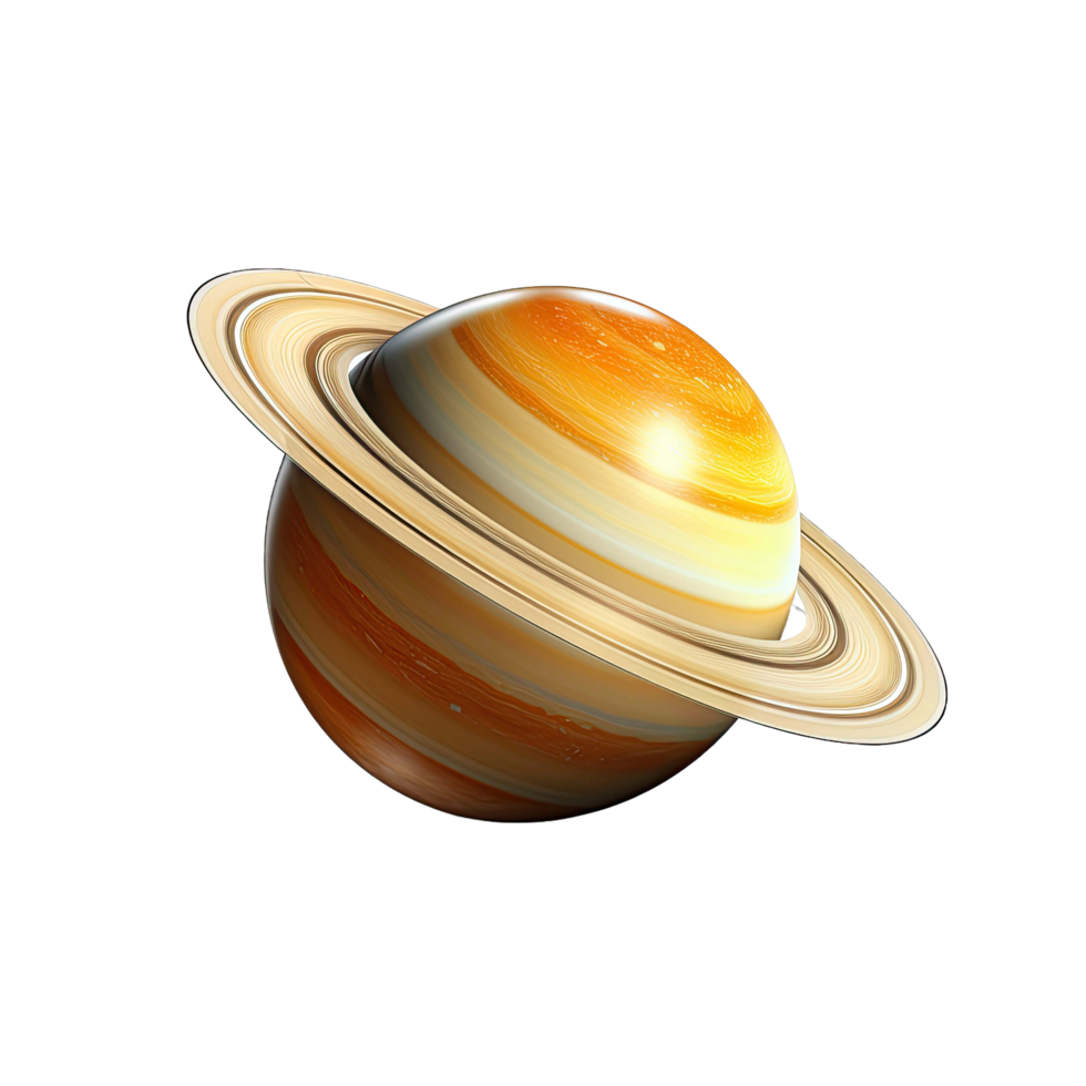 ai gerado Saturno planeta isolado em transparente fundo Cortar fora png