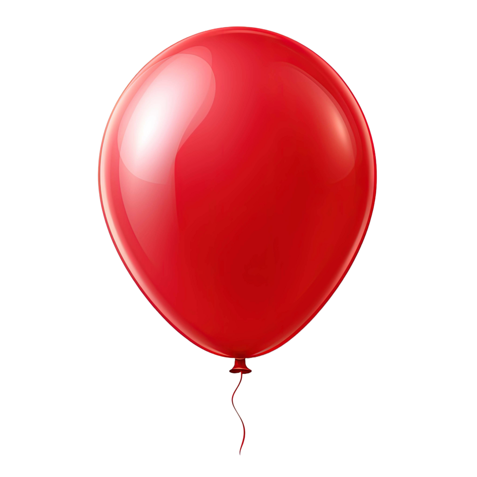 AI generated Red Balloon isolated on transparent background png