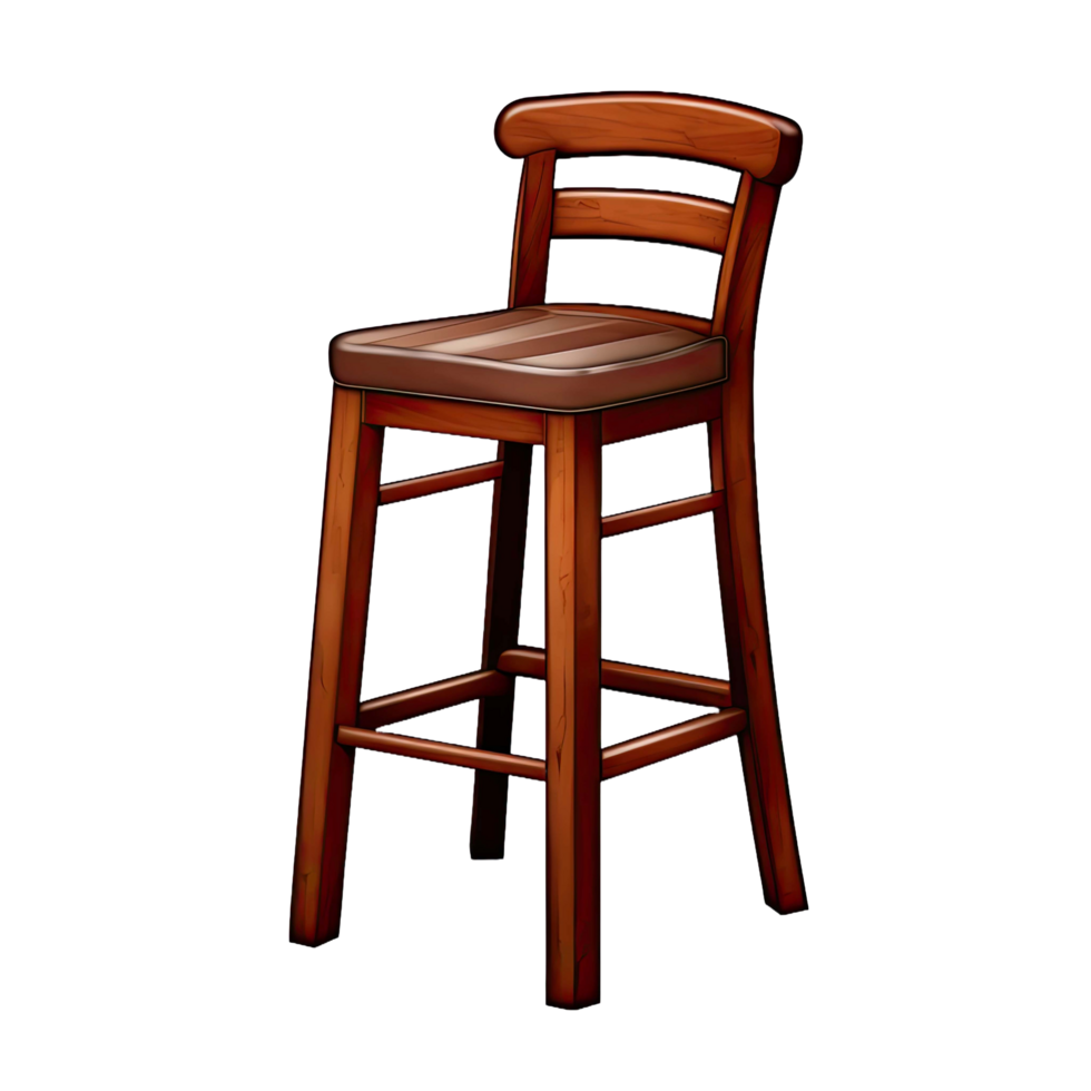 AI generated Bar stool isolated on a transparent background png