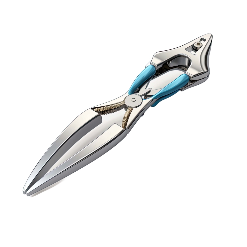 AI generated Dental Extracting Forceps, 3D rendering isolated on transparent background png