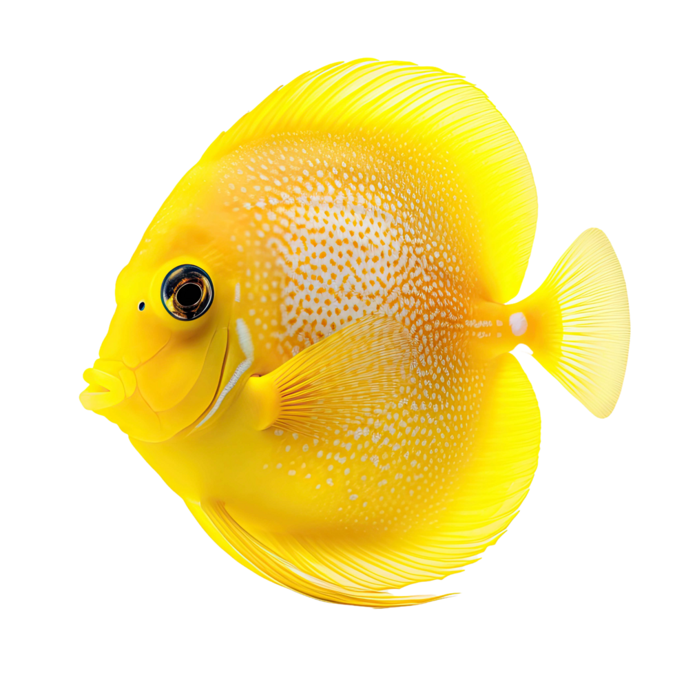 AI generated Yellow Tang Isolation on a transparent background png