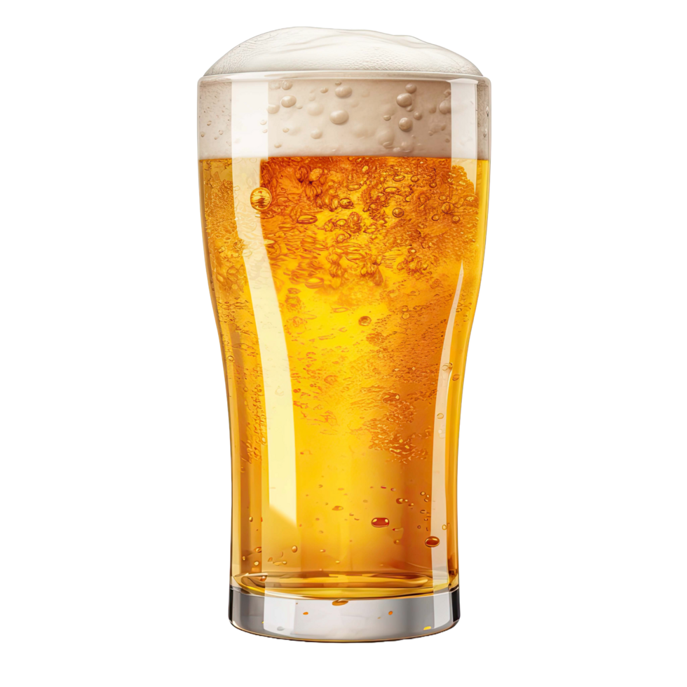 AI generated Beer isolated on transparent background png