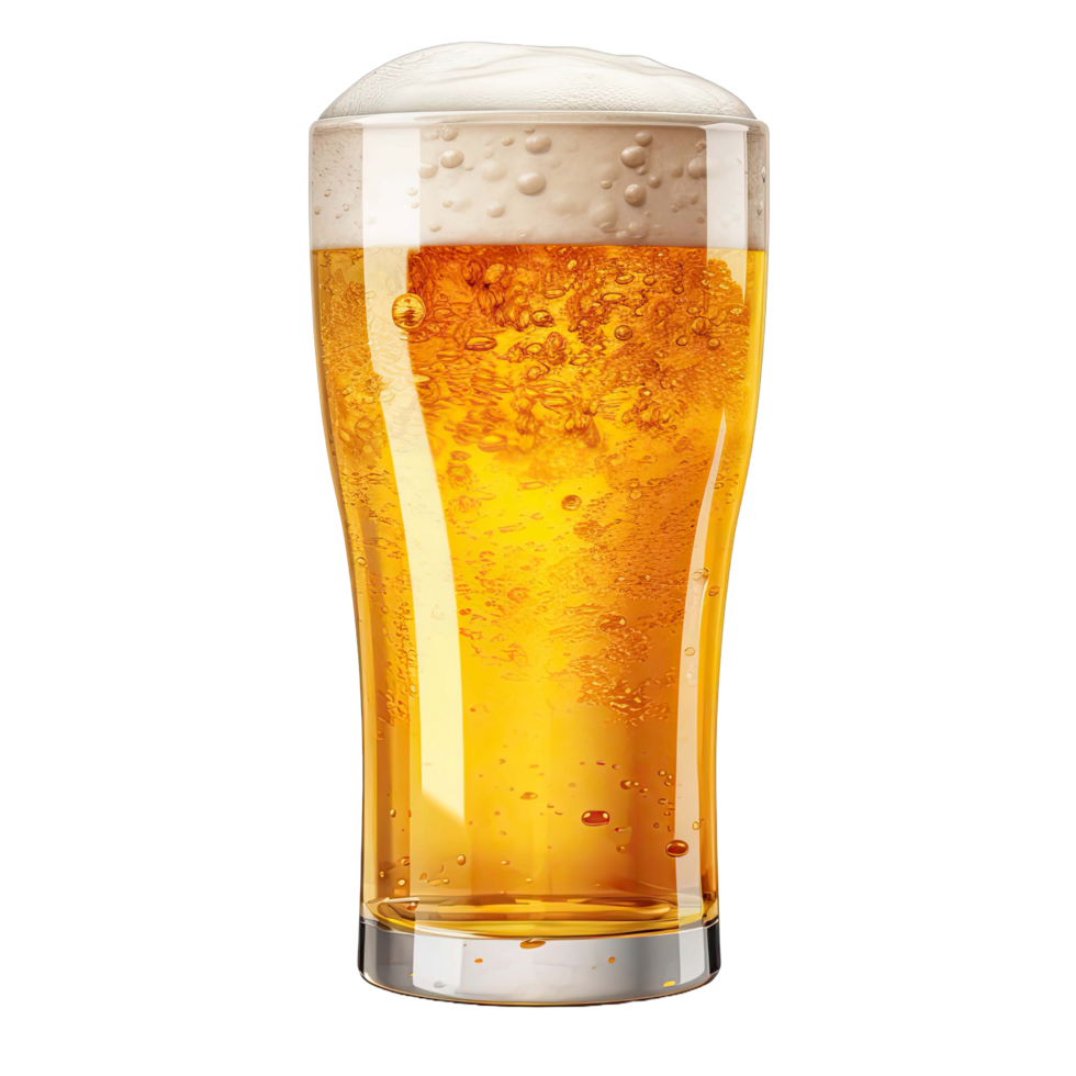 ai generado cerveza aislado en transparente antecedentes png