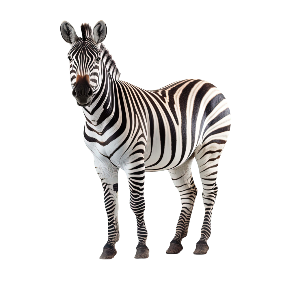 AI generated zebra isolated on transparent background png