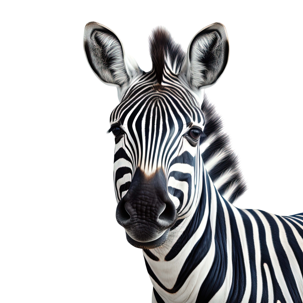 ai gerado zebra isolado em transparente fundo png