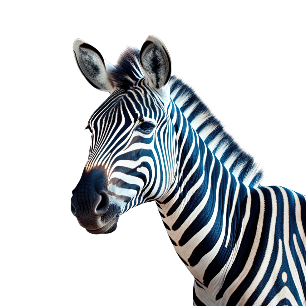 AI generated zebra isolated on transparent background png