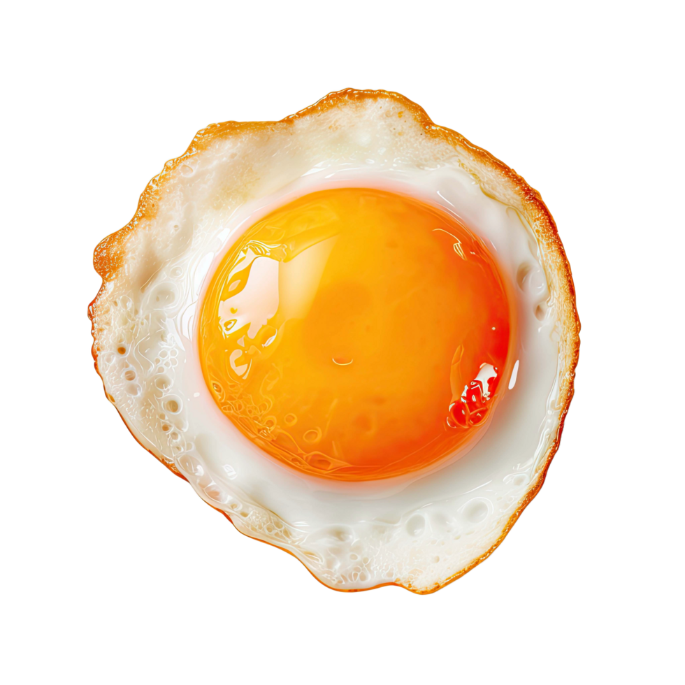 AI generated fried egg isolated on transparent background png