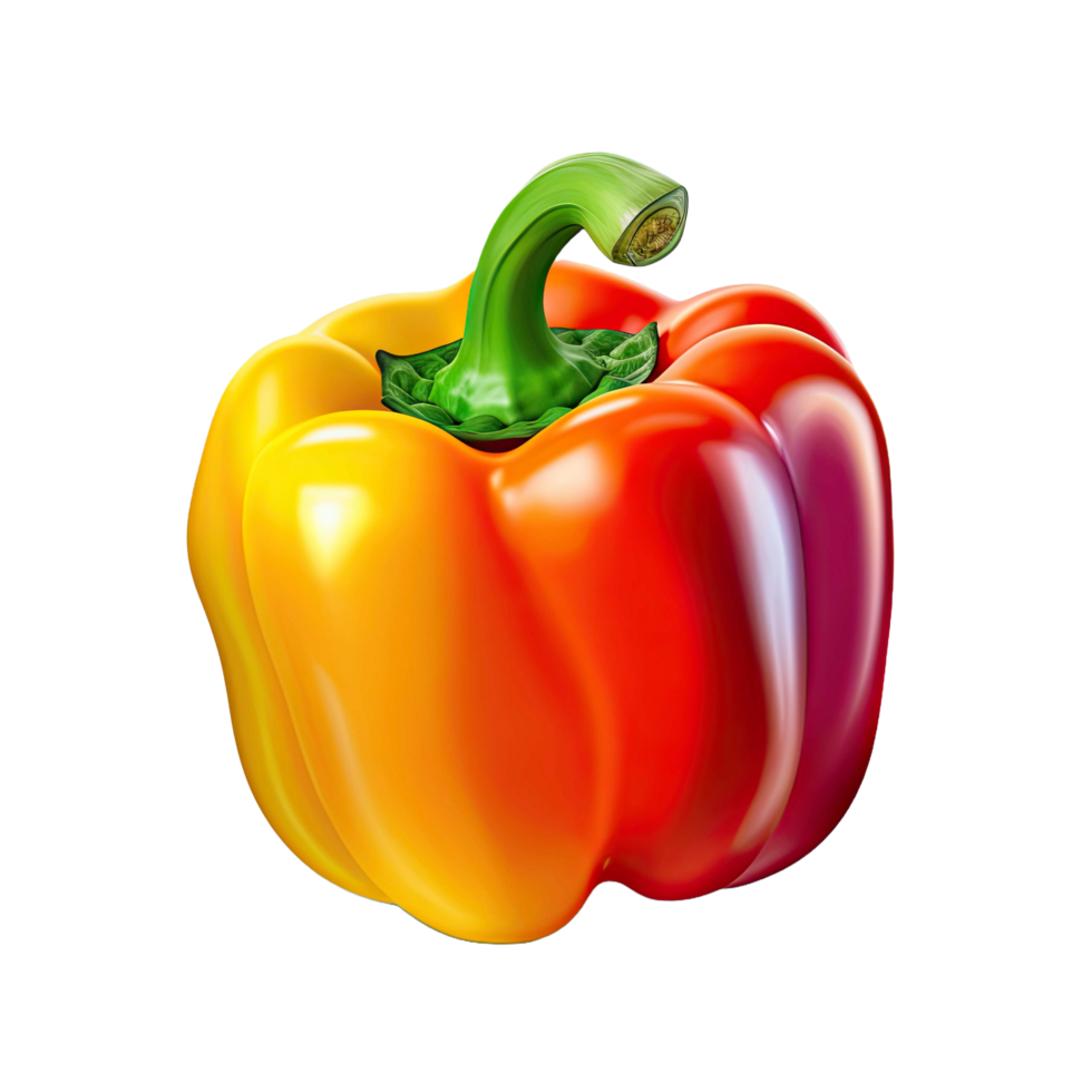 AI generated Colorful bell pepper isolated on transparent background png