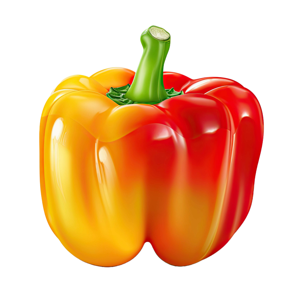 AI generated Colorful bell pepper isolated on transparent background png